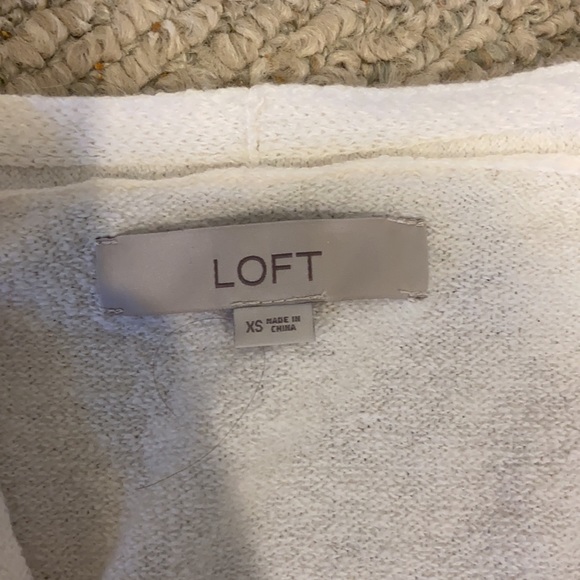 LOFT white bow-tie wrap around sweater size XS - Picture 3 of 7